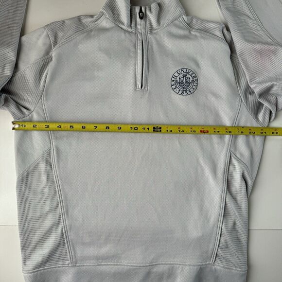 Cutter & Buck Sweatshirt Mens Gray L/S  1/4 Zip CB DryTec Kean University Small - Picture 4 of 16